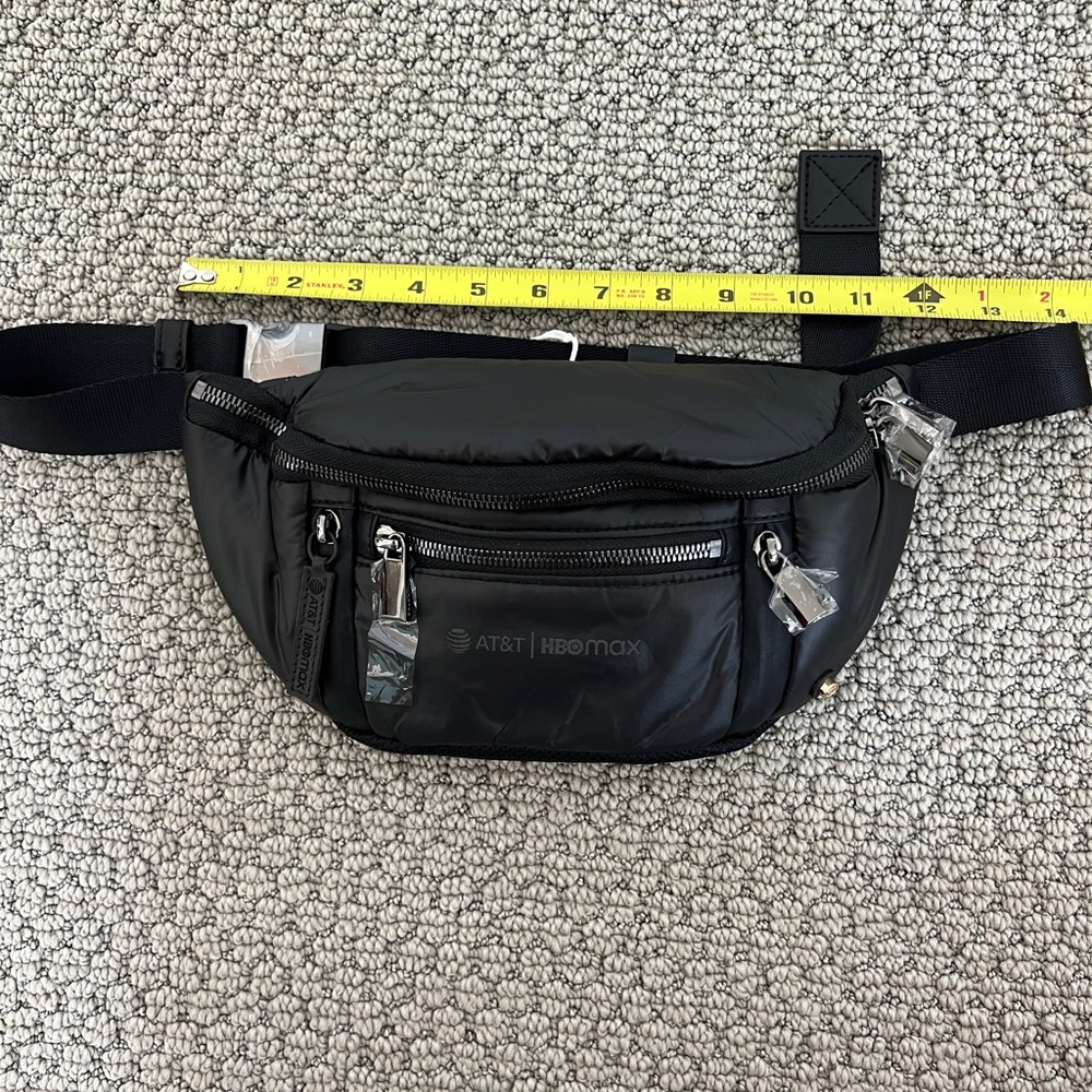 Caraa Black Leather Crossbody / Fanny Bag - Picture 6 of 8